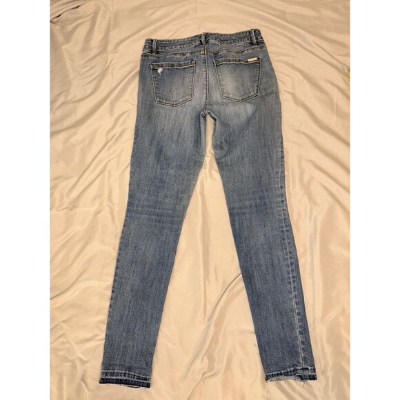 White House Black Market The Skinny Jeans Women’s 6 Light Wash Distressed Denim - Picture 6 of 6